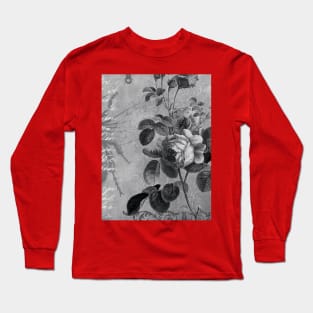 Monotone Roses Long Sleeve T-Shirt